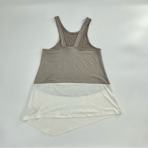 LOLE Colorblock Grey and White Asymetric Hem Tank Top NWOT - Picture 2 of 11
